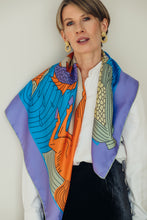 Load image into Gallery viewer, “ETERNAL SUMMER” SCARF in silk + 1 color
