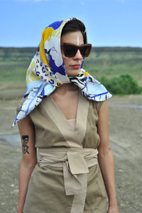 “SAVANNAH” SCARF in silk, hand rolled + 1 color