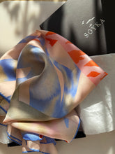 Load image into Gallery viewer, &quot;TREE OF LIFE&quot; scarf in silk, hand rolled + 1 color
