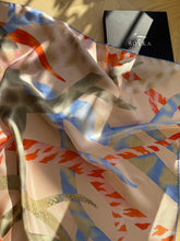 Load image into Gallery viewer, &quot;TREE OF LIFE&quot; scarf in silk, hand rolled + 1 color
