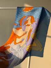 Load image into Gallery viewer, “ETERNAL SUMMER” scarf, 90x90 cm, 100% twill silk
