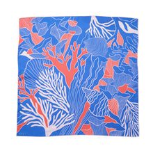 Load image into Gallery viewer, “CORALS” scarf, 90x90 cm, 100% twill silk
