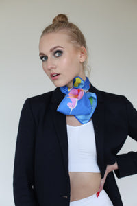"THE POOL" SCARF in silk + 1 color