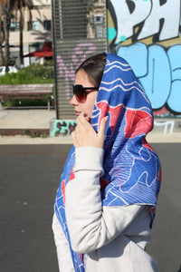 "CORALS" scarf in modal/silk + 1 color