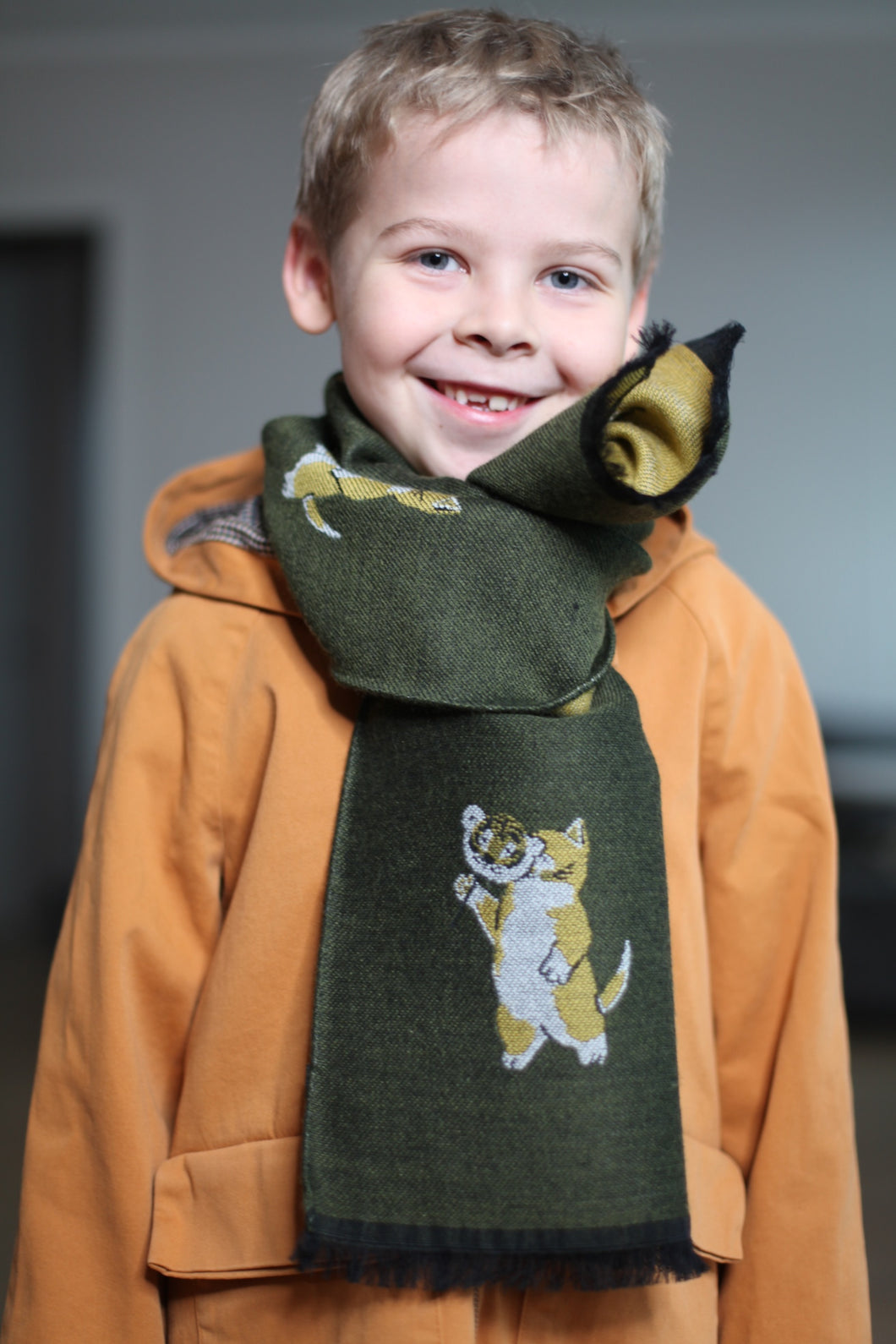 “KITTEN” scarf in wool/cotton + 1 color