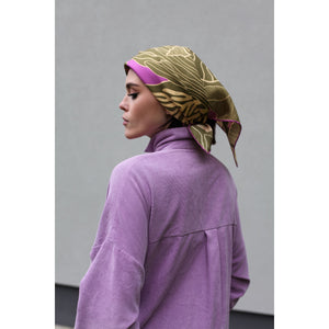 "CORALS" scarf in silk + 1 color