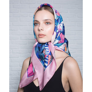 "ALICE" scarf in silk + 4 colors