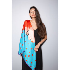 "NAMIBIA" scarf in silk + 3 colors