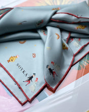 Load image into Gallery viewer, “FAIRYTALE” scarf in silk +1 color
