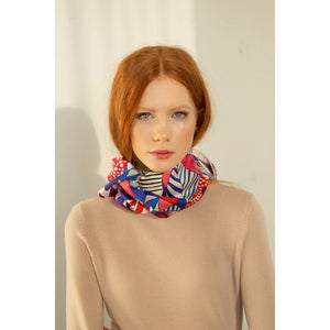 "ALICE" scarf in silk, hand rolled + 1 color