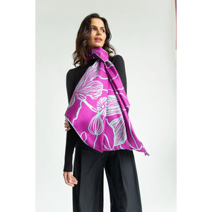"FIG" scarf in silk + 3 colors