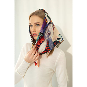 "ALICE" scarf in silk, hand rolled + 1 color