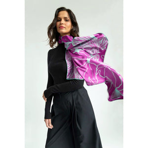"FIG" scarf in silk + 3 colors