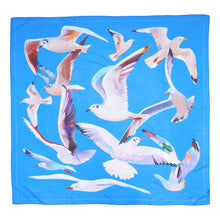 Load image into Gallery viewer, “SEAGULLS” SCARF in cotton/silk

